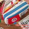 Large Capacity Vintage American Style Color-Block Pencil Case - Multipurpose Accessories Supplies Organizer For Learning