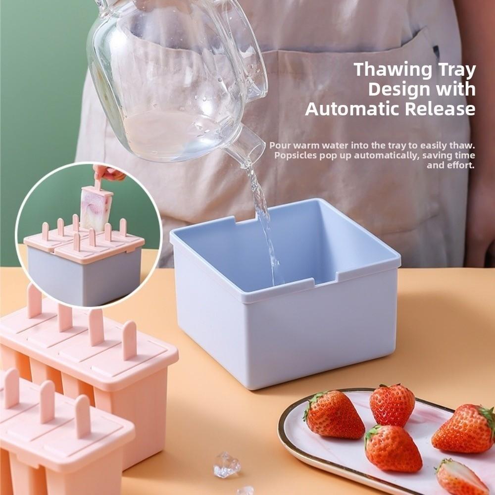Reusable Ice Cream Popsicle Mold Creative Design Popsicle Mold Cube Tray Homemade Ice Box  Summer