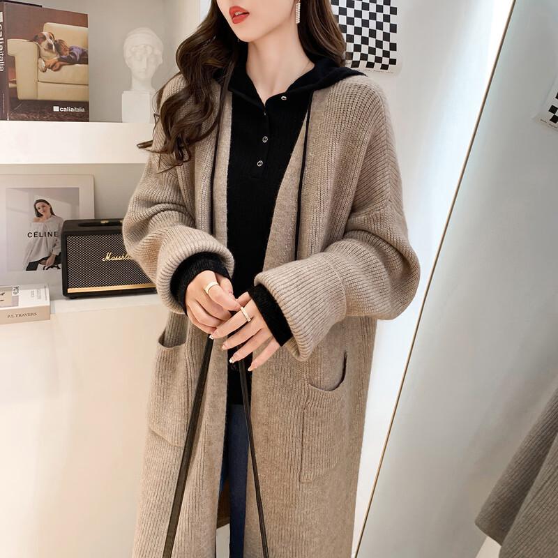 Mocana Vielseitiger Damen-Strickjacke mit langen Ärmeln
