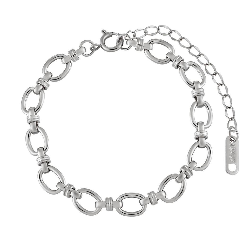 European & American Fashion: Cool Style Thick Chain Titanium Steel Bracelet Necklace, Women's High-End Light Luxury Jewelry
