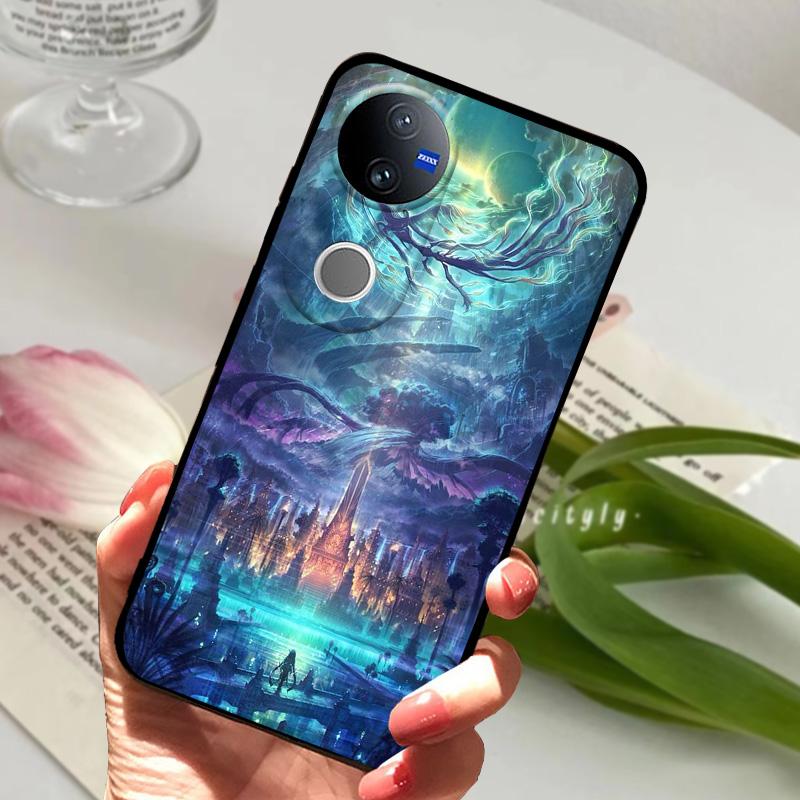 Für Vivo V50 Weiche Hülle V 50 5G Silikon TPU Handyhülle Hüllen Für VIVO V50 V2427 Schutz Stoßfänger Fundas Capas Luxus Cartoon