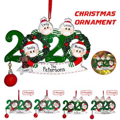 ANATYU DIY Personalized Name Christmas Ornament kit 2020 Family Customized Christmas Decorating Kit Creative Gift for Family A-Family of 2