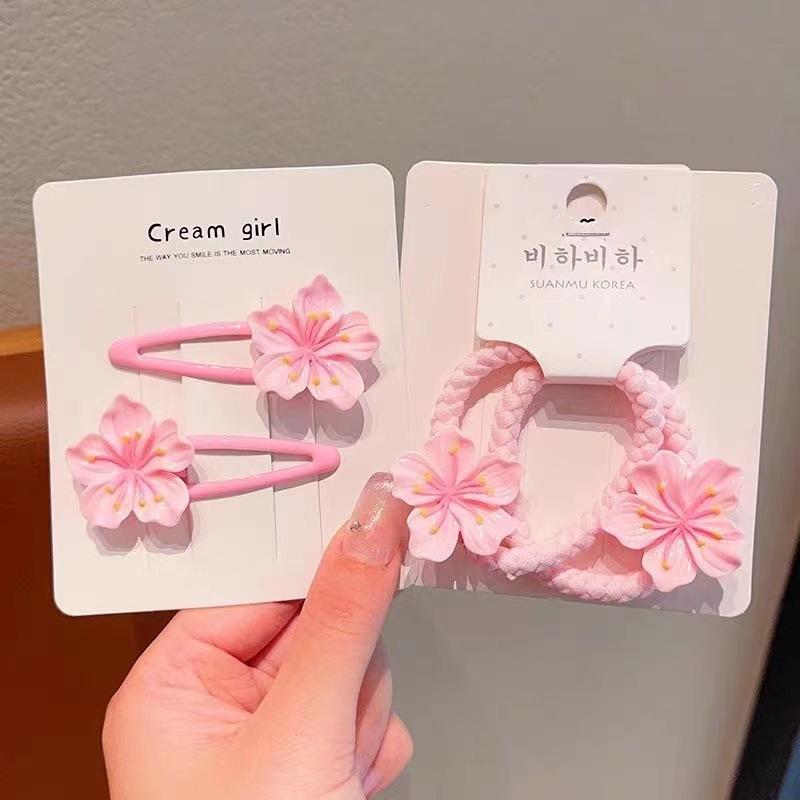Baby Hair Clip Set Baby Headband Accessories Cute Kid Hair Clip Hairpins Pink Floral Girl Baby Barrettes Hair Accessories