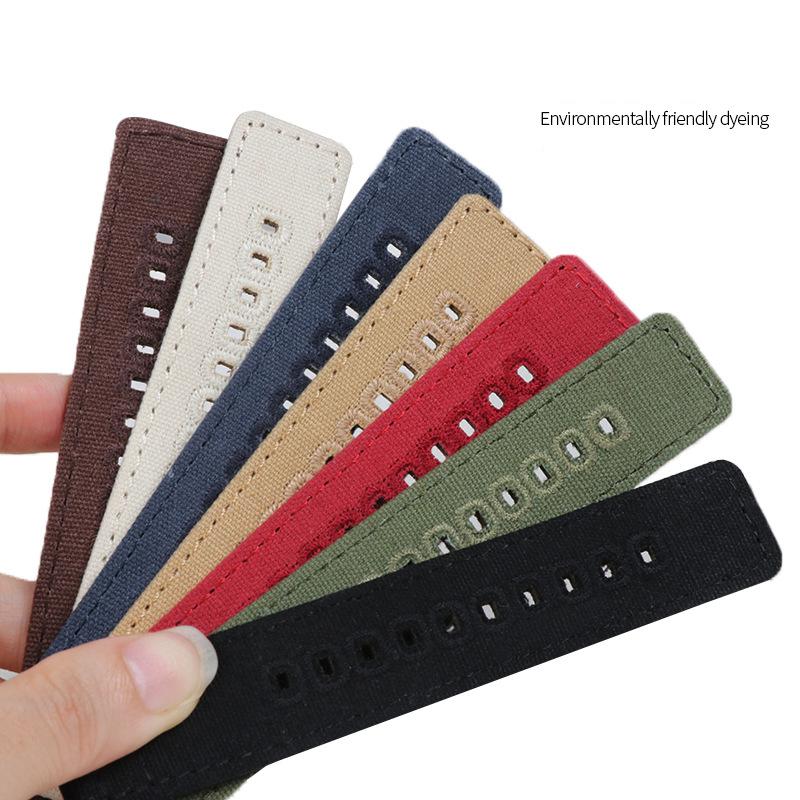 Watchband Quick Release Canvas Watch Strap 18mm 20mm 22mm Nylon Watchbands Replacement Bracelet Wrist Band Watch Accessories
