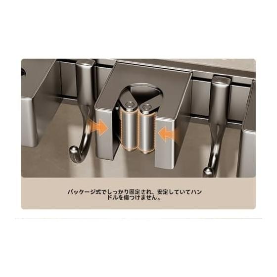 Lamantt Mop Holder, Wall Mounted Mop Holder, Suction Cup Type, No Drilling Required, Kitchen, Bathroom, Cleaning Tools Storage, Strong Suction Cup,