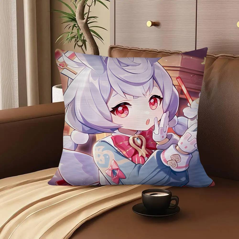 1pc Cartoon Anime Game Genshin Impact Sigewinne Pillow Case Fashion Square Pillowcase Bedroom Sofa Room Ins Decoration Leisure