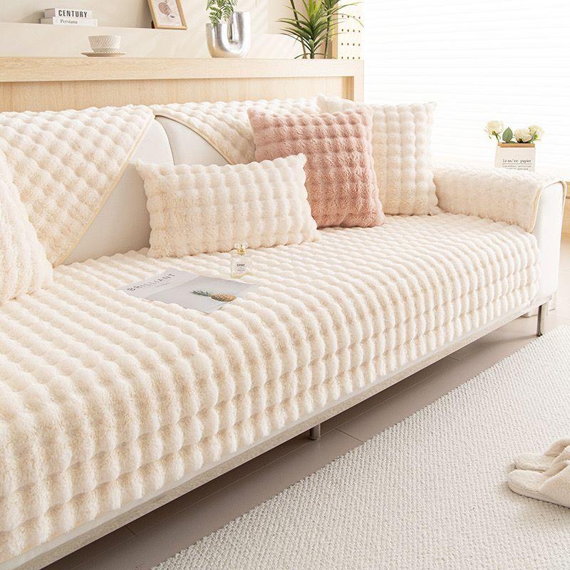 

Дышащий мягкий чехол для дивана Зимняя подушка для дивана Нескользящая подушка для сиденья дивана Четыре сезона Универсальный плюшевый мягкий чехол для дивана Полотенце 70x120cm 1pcs