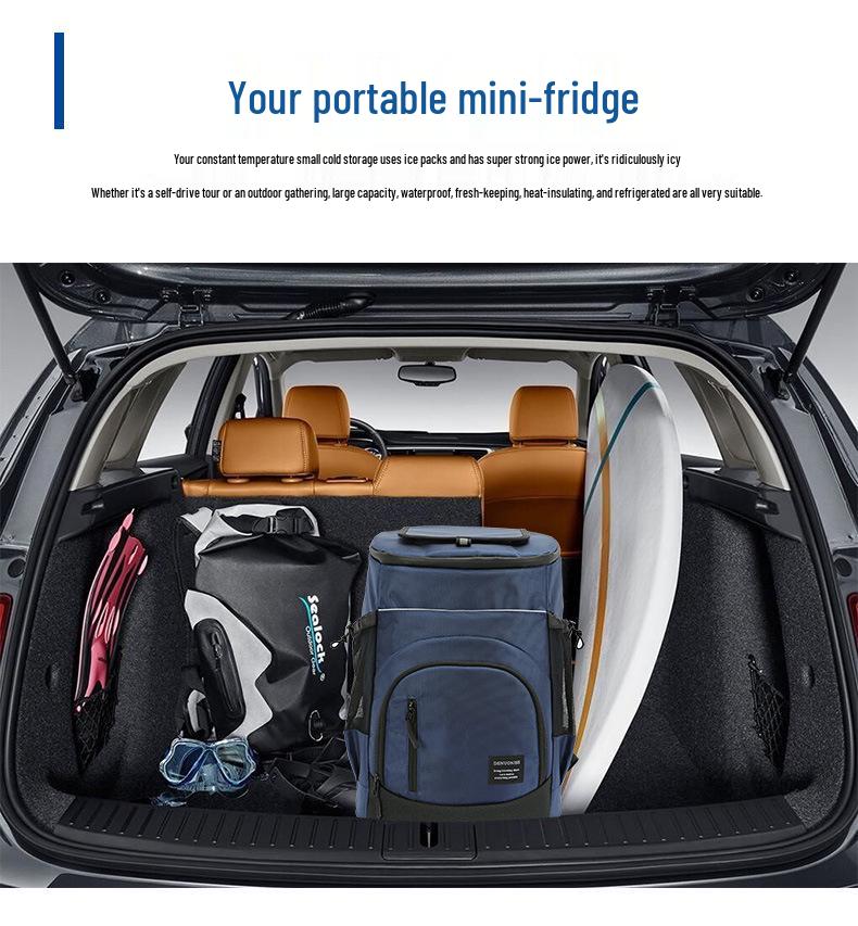30L Lightweight Insulated Outdoor Backpack with Leakproof Ice Pack for Picnics and Beer