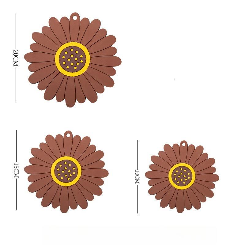 1PC Kawaii Coasters Sunflower Japanese Style Sakura Insulated Table Mat Tableware Tea Milk Cup Coasters for Kichen Pad Drinkware