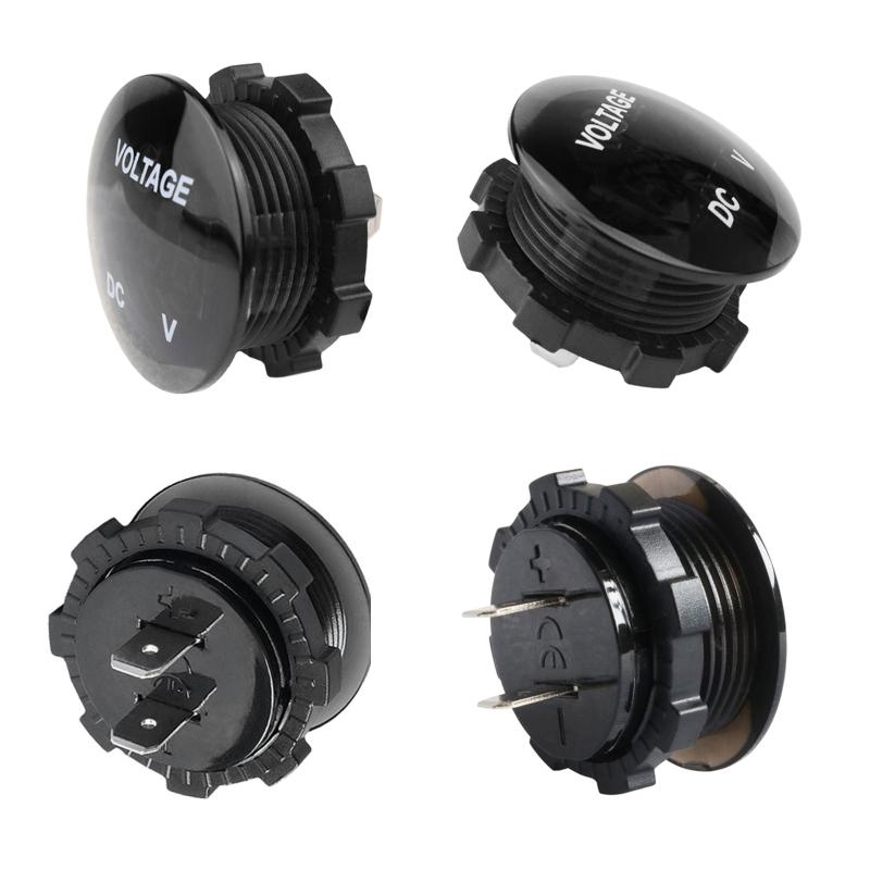 1pc Universal Digital Display Voltmeter Waterproof Voltage Meter LED for DC 12V-24V Motorcycle Auto Truck