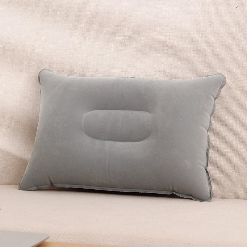 Portable Inflatable Travel Pillow: Foldable Lumbar Support for Car and Airplane