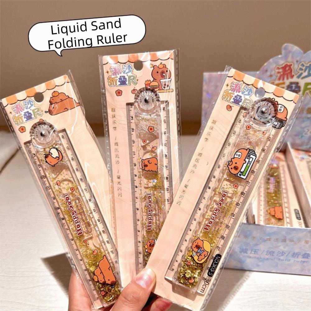 Transparent Capybara Ruler Measuring Tools Drawing Ruler Folding Ruler  Educational Supplies