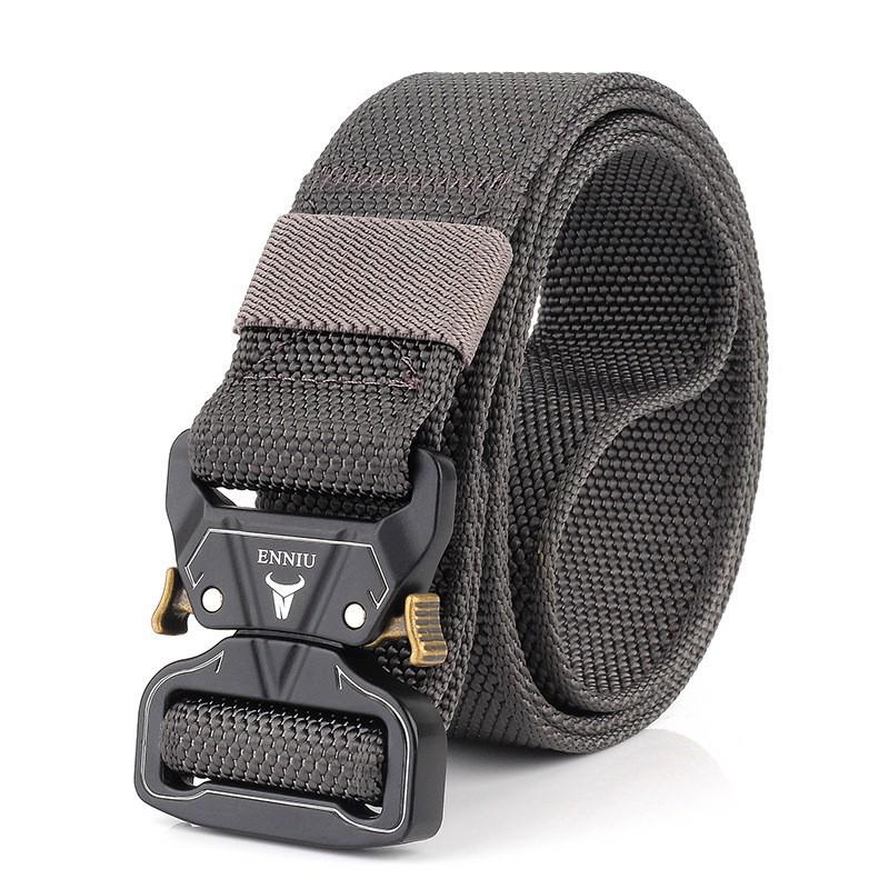 ENNIU 3.8 Quick-release Buckle Outdoor Safety Belt Quick-drying Pure Nylon Pants Training 125cm темно-серого