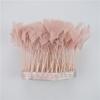 2Meters Leather Pink Ostrich Feather Trims Fluffy Turkey Feather Boas Goose Plumas Fringe Ribbon for Needlework and Handicrafts