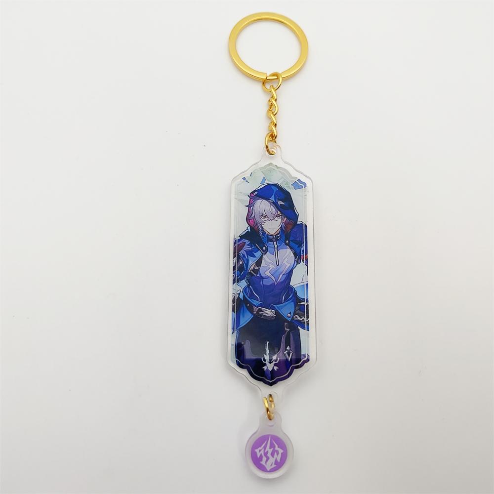 Game Honkai: Star Rail Acrylic Keychain Long Strip Pendant Figure Castorice Cipher Hyacine Mydei Anaxa Accessories Ornament