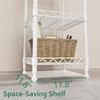5 Tier Standing Shelving Metal Units Adjustable Height Wire Shelf Display Rack for Laundry Bathroom Kitchen 11.8 W x 11.8 D x 5