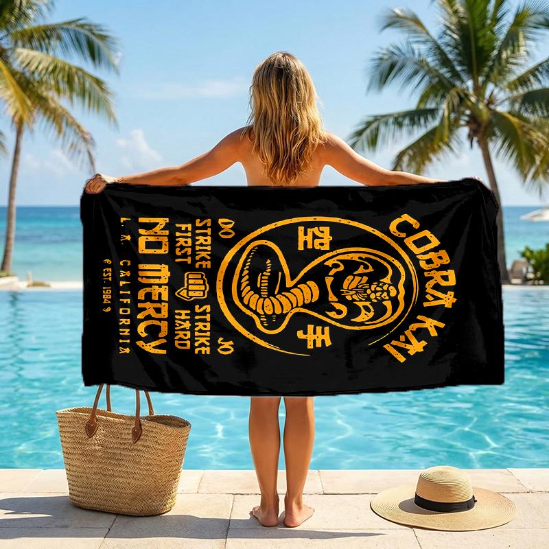 Cobra Kai Fashion Beach Towel: Ideal for Summer Adventures Soft, absorbent and quick drying suitable for swimming and bathing