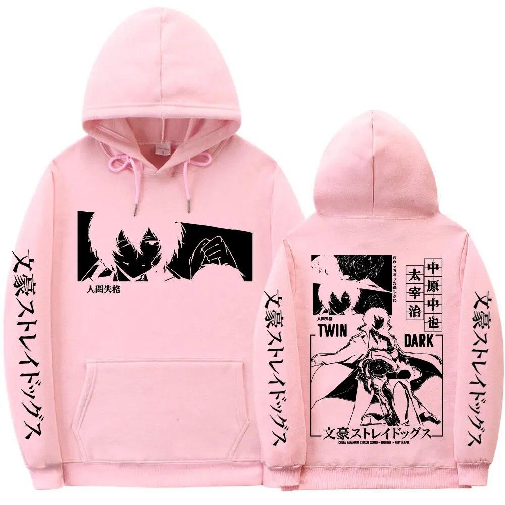 Anime Long Sleeve Unisex Women Sweatshirt Unisex Streetwear Bungo Stray Dogs Dazai Osamu Nakahara Chuuya Hoodie Unisexs Graphic Hoodies