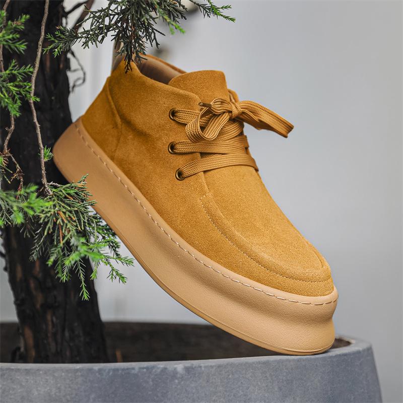 Autumn and winter new retro mid-top solid color casual tooling shoes trendy versatile British style fashion Martin boots 1207-J