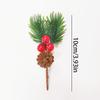 Artificial Pine Needle Greenery & Red Berry Bouquet for Holiday DIY & Gift Packaging