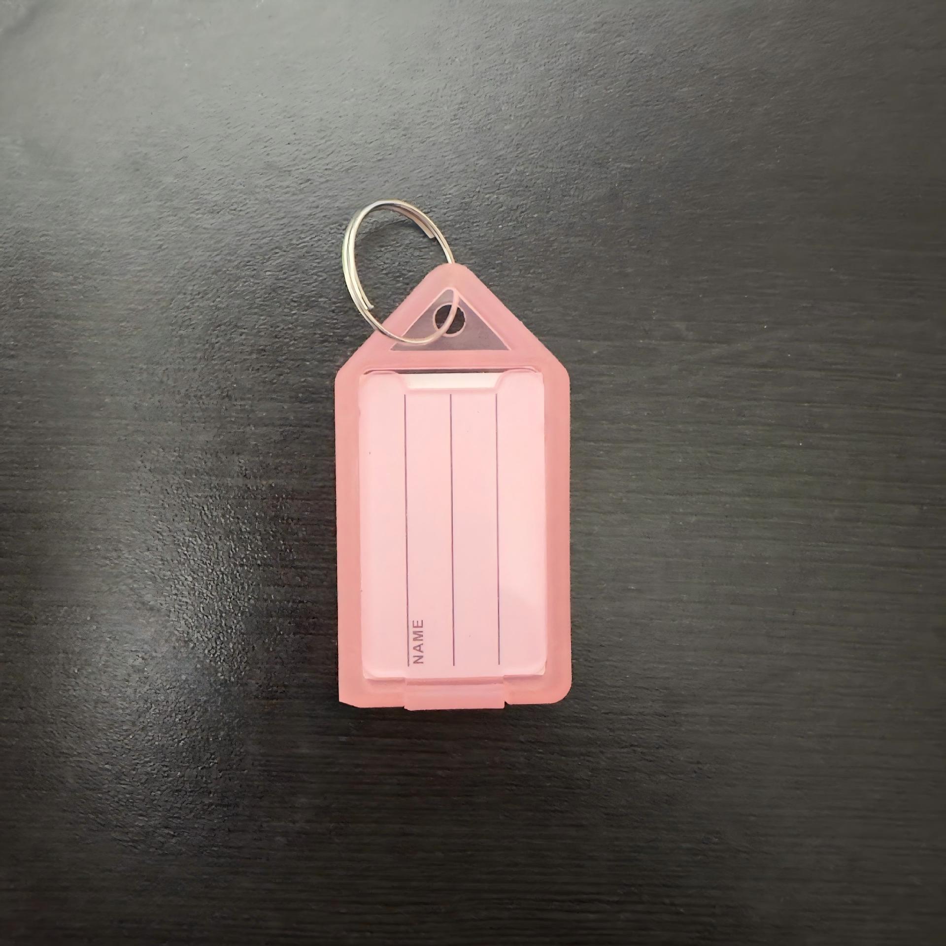 PP Plastic Transparent Flip-Top Keychain for Labeling and Numbering 5.5*3 cm