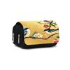 Bird Print Double Layered Flip Pen Case for Boy/Girls Best Gifts 2D Cartoon School Supplies Pencil Case for Children