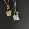 Hochwertige 18 Karat Roségold H-Buchstabe Voll Diamant Halskette - Kelly Stil Schlüsselbein Kette