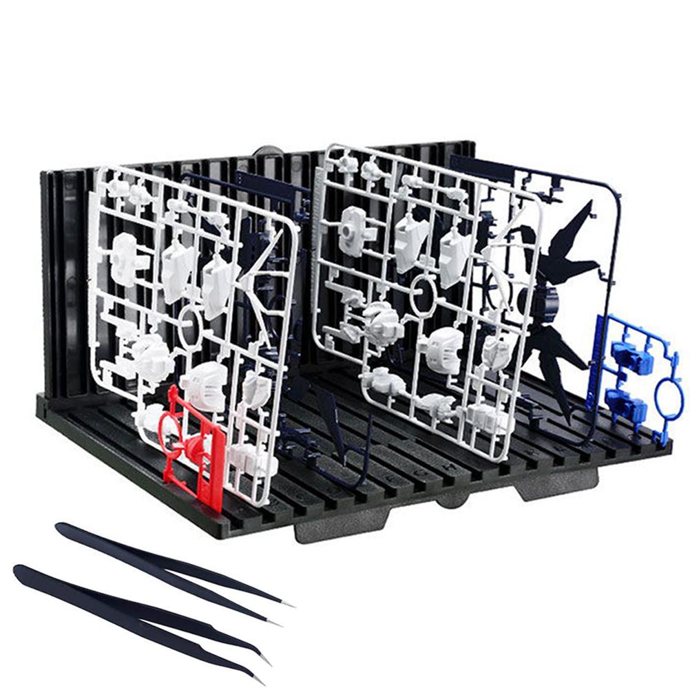 

Plastic Modeling Plate Organizer Folding Shelve Rack for Model Making Accessory