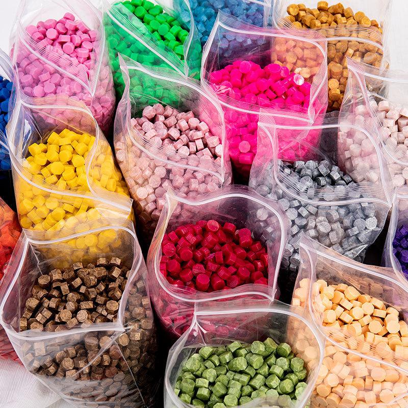 500g/bag Colorful Pearl Star Anise Fire Paint Sealing Wax Particles DIY Envelope Wedding Invitation Gift Decoration Retro 1650pc