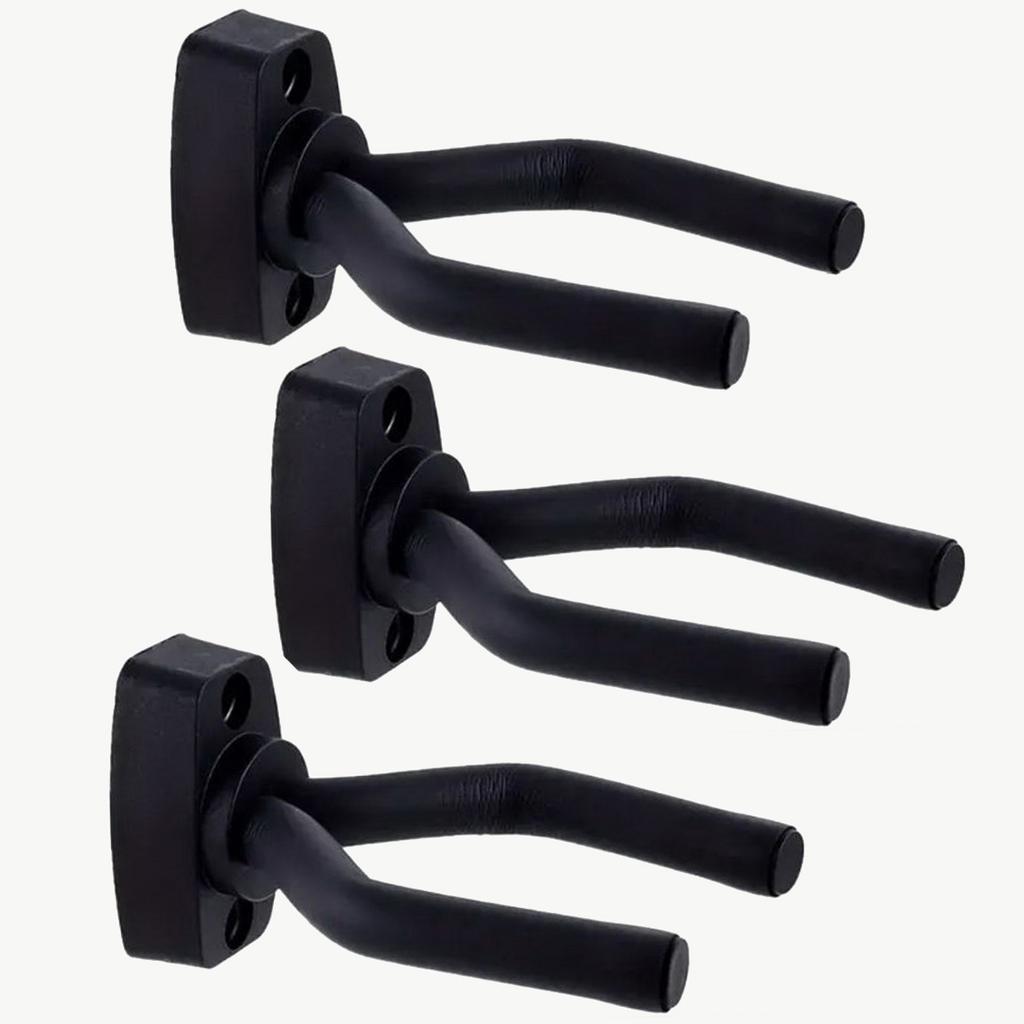 Metal Rubber Sleeve Short Guitar Hook Wall Hanger for Electric Guitar Ukulele Durable Secure Musical Instrument Holder
