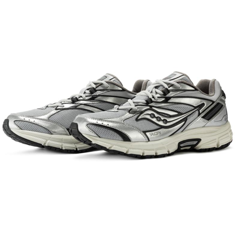 Saucony Cohesion 2K Cushioning, Abrasion Resistant, Breathable Support Low top Casual Running Shoes Unisex Gray Silver Saucony S79019-1