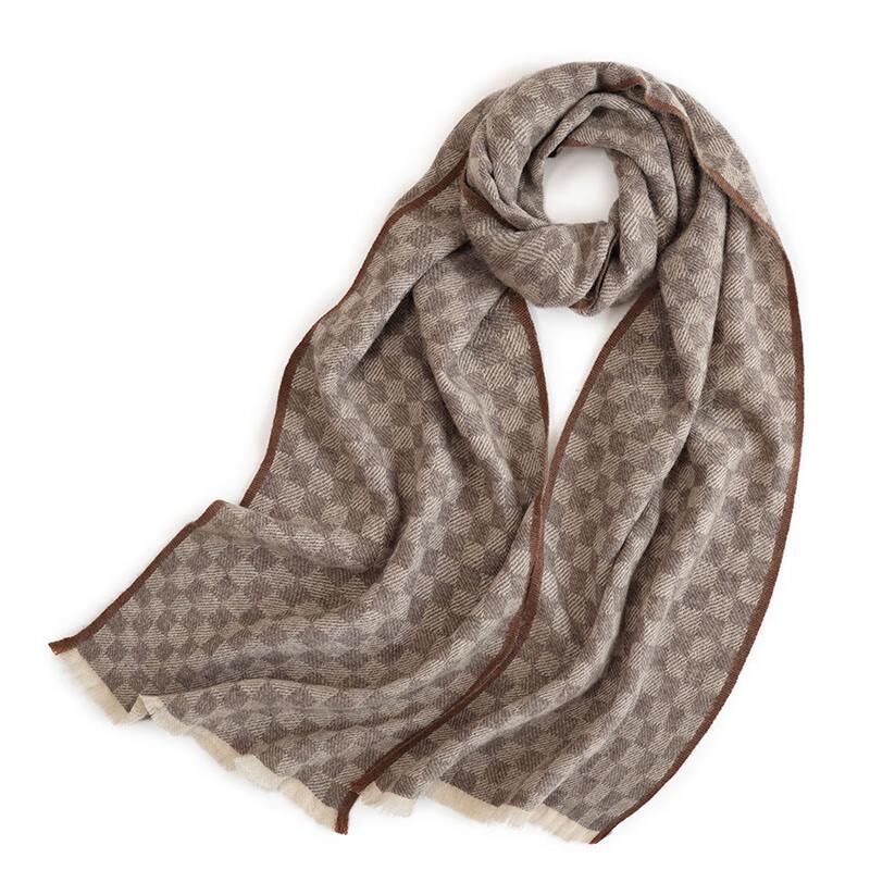 

G·TENNA NXC339 Unisex Plaid Cashmere Scarf 30x180 CM