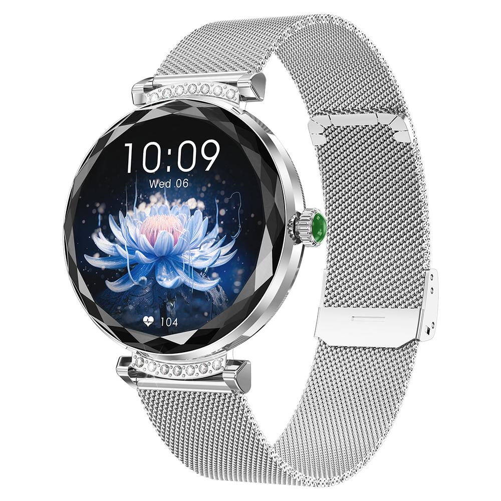 

NX7 Pro Жіночий AMOLED Смарт-годинник Моніторинг сну та менструального циклу Фітнес-смарт-браслет з 2 ремінцями Silver