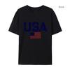 Usa Letters American Flag Stars And Stripes Mens T-shirt  Clothing Loose T-shirt Autumn Pullover Hoodies Casual T-shirt