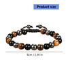 Natürliches Obsidian Tigerauge Magnetisches Stretch-Armband Verstellbares Handgefertigtes Perlen-Armband Für Wellness