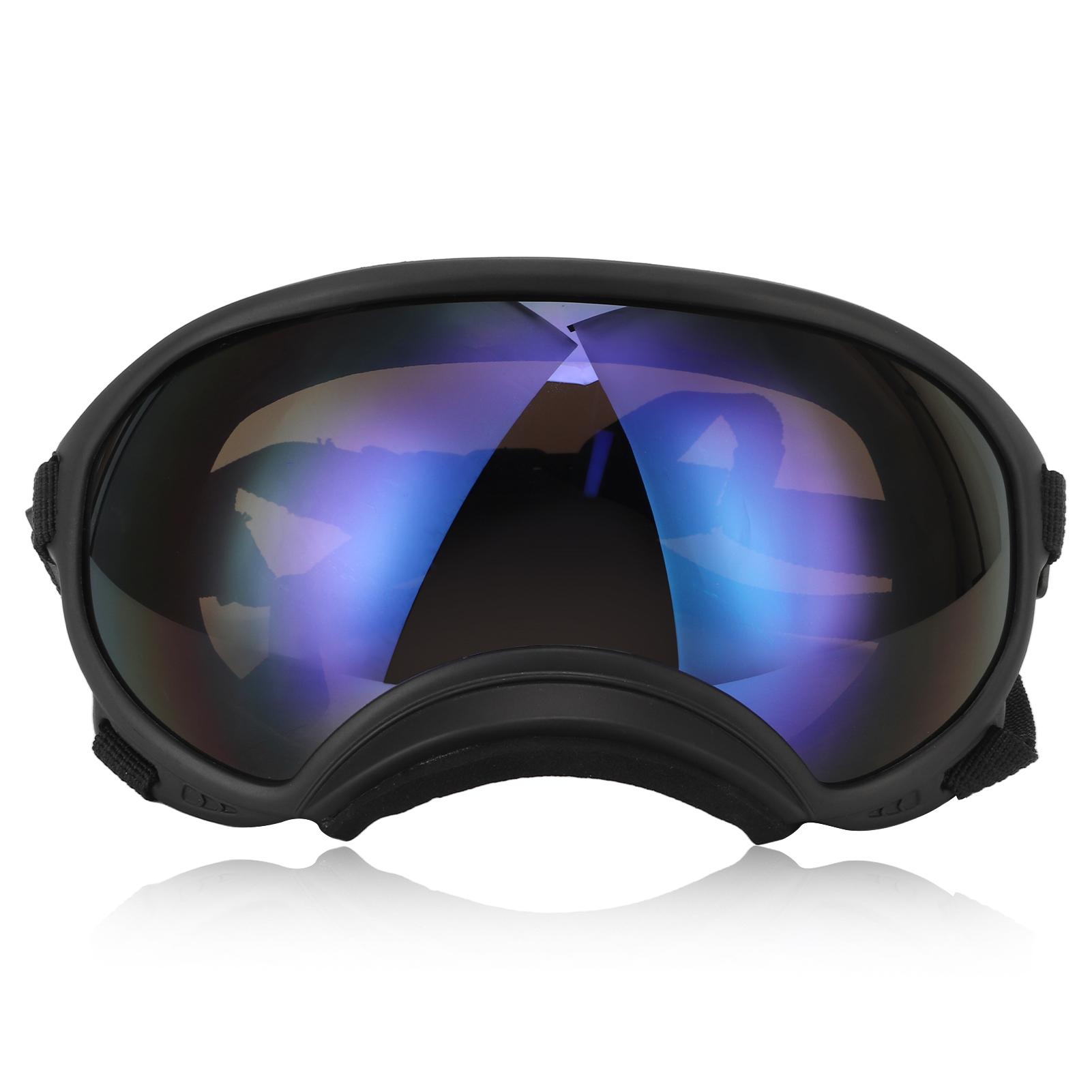 

Очки для собак с защитой от ультрафиолета, с высокой ударопрочностью, регулируемые, эластичные, для собак крупных пород, защитные очки для домашних животных синий/чёрный