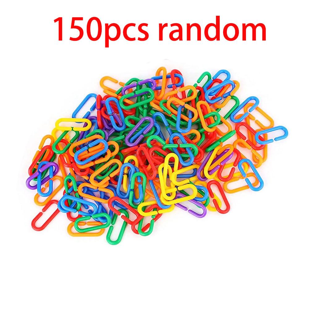 

30/150 детей, геометрическая цепочка, пряжка, строительный блок, развивающая игрушка, радужная пряжка, цветная познавательная развивающая игрушка