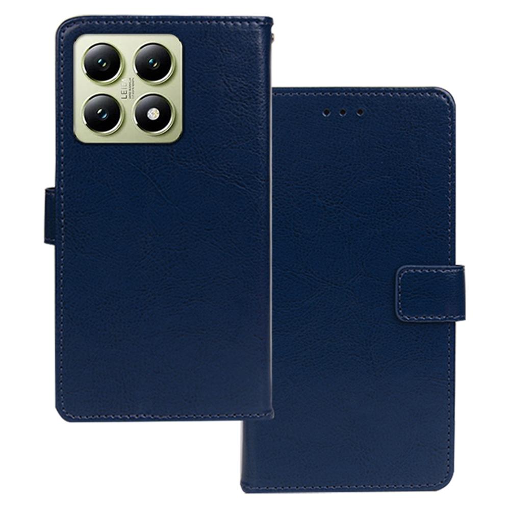 

IDEWEI for Xiaomi 14T Case Card Slots Holder Leather Phone Cover Crazy Horse Texture C