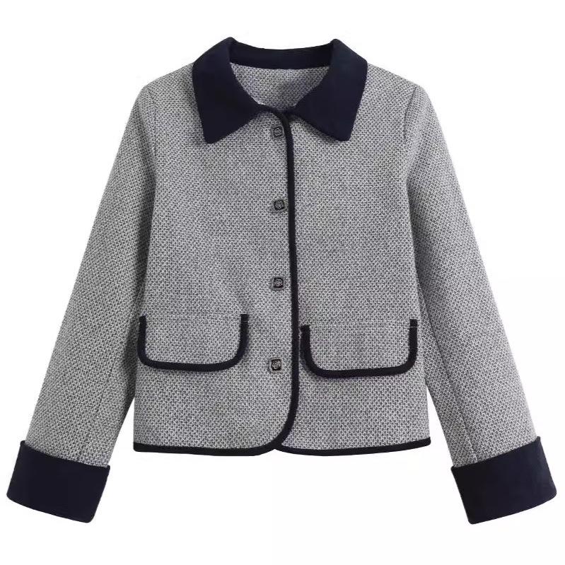 Korean Autumn Women's Petite Jacket - Chic Niche French Style Short Coat