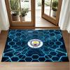 Manchester City Design Crystal Velvet Rug Soft Decorative Mat for Bedroom Entrance