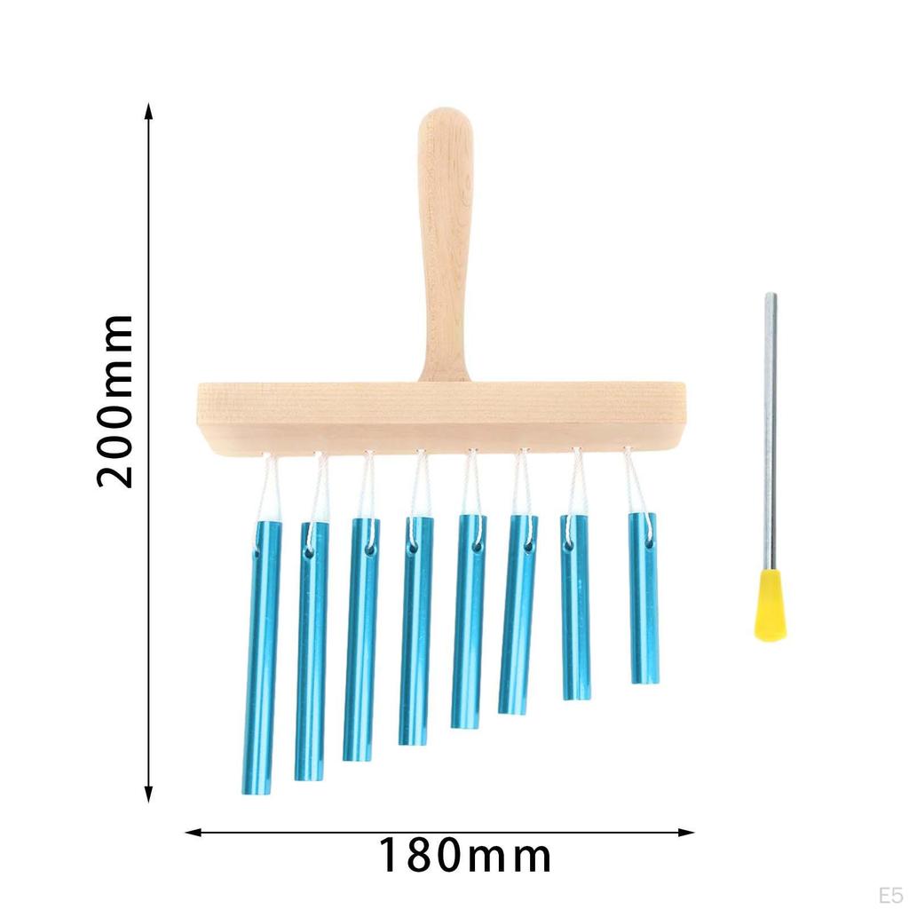 -Percussion, -Preschool Toys, 8 Tone Aluminum Alloy Wind Chimes, Kids Percussion Tube Instrument for