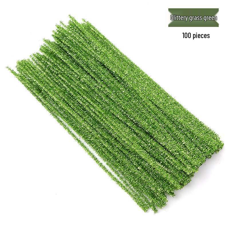 Encrypted Pipe Cleaners: Dense, Thickened 8mm White Strips with Mixed Colors for Handmade DIY Bouquets
