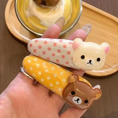 Urocza spinka do włosów z misiem w groszki Bobby Pin - Spinka do włosów Rilakkuma do fryzur typu Soft Girl