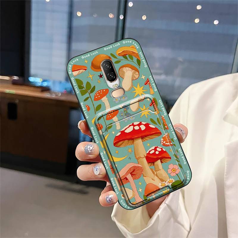 Dirt-resistant Shockproof Phone Case For OnePlus 6/1+6 Full Wrap Cartoon Protective Soft Case Cute Durable Card Slot TPU