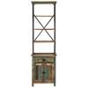 Highboard 55 X 30 X 180 Cm Reclaimed Solid Wood