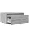 Wall Mounted Nightstand with LED Lights Grey Sonoma