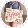 Canvas Tote Bag Cute Storage Bag Large Capacity Mini Handbags Portable Cartoon Print Lunch Bag
