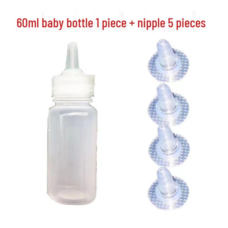 Set hrănire nou-născut: Biberon cu tetină moale pentru pisoi și căței