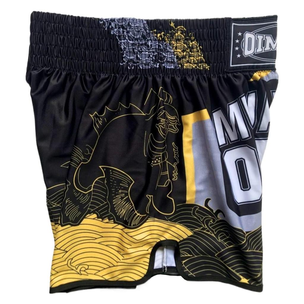 Ocean Sea Wave Muay Thai Kickboxing Boxing MMA UFC Casual Shorts Gym Sport Unisex Men Women Workout Quick Dry Print Elastic High Waist Training