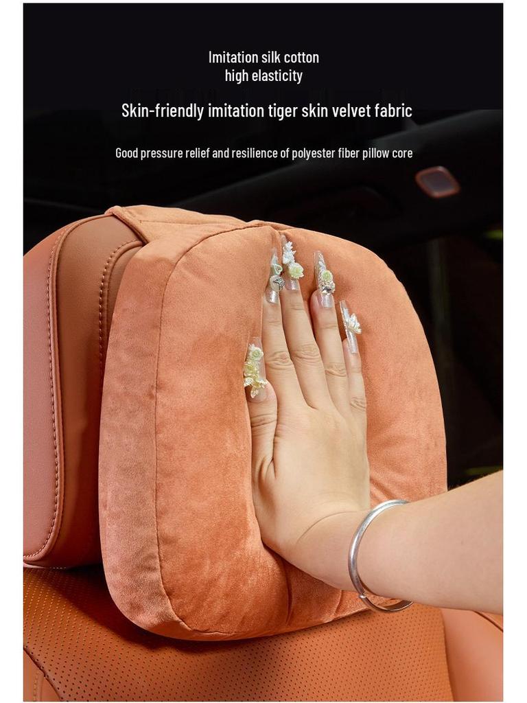Comfortable Deer Velvet Headrest for Leapmotor C10/C16 Car Seat - Neck Support Pillow
